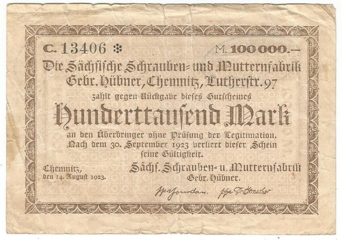 Notgeld sachsen chemnitz - notgeld,, sachsen,