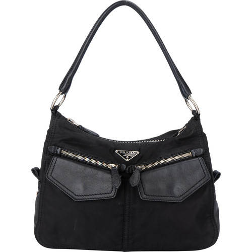 Prada black nylon triangle - prada,