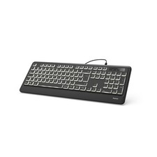 Hama USB Beleuchtete PC-Tastatur KC-550 schwarz 182671