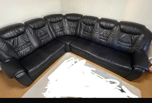Ecksofa echt leder - in,