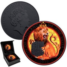 2oz Lion of England Black Sun