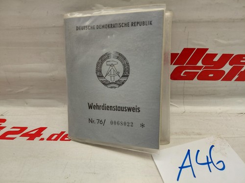 Ddr wehrdienstausweis ausweis - ddr,