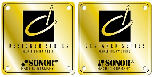 Drum badge sonor designer - sonor, gold