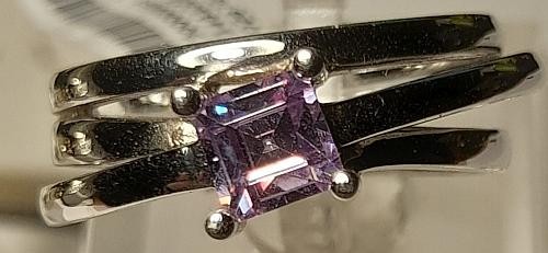 Ring weißgold 375 blautopas - weißgold, 375/-