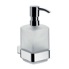 EMCO Seifenspender Lotionspender Halter Wand Seife Kristallglas satiniert chrom