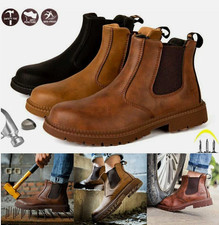 Sicherheitsschuhe Chelsea Stiefel Arbeitsschuhe S3 Stahlkappe wasserdicht 36-48