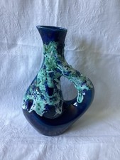 Französische Blaue Fat Lava - Vase aus  Vallauris, 1960 er Jahre.