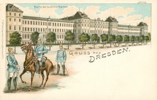 Kaserne des Gardereiter Regiments, Dresden, Sachsen, Postkarte