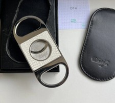 Davidoff Guillotinen Zigarrenschneider Cutter Leder-Inlay Lederetui Fullset RAR