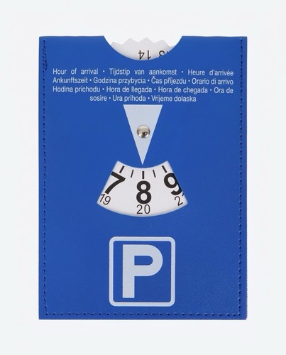 Parkscheibe blau 11x15cm auto - parkscheibe,