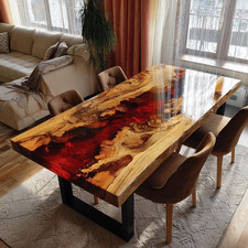 Esstischplatte Nussbaum Epoxid