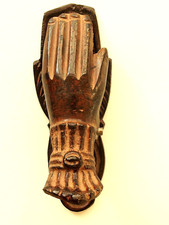 Massiv Eisen brüniert Hand Briefhalter, Zettelhalter Frauenhand mit Manschette