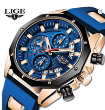 Lige herren uhr blau luxus - blau,
