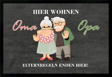 Fußmatte Schmutzfangmatte Oma Opa Eltenregeln F254
