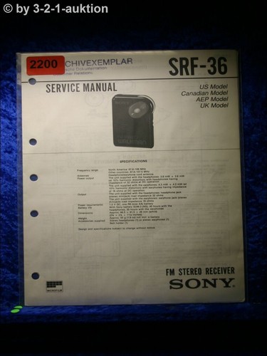 Sony service manual - service, srf