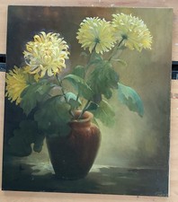 Gemälde Chrysanthemen von Fey Düsseldorf