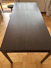 Ausziehbarer Schwarz Esstisch 120 - 180 x 80 CM Holz - Tisch - Kaum Benutzt