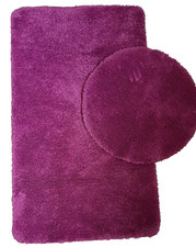 047- Badematten Set, 3 Teile,  70x120 und 60 rund + WC-Vorleger