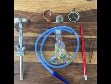 Shisha Set mit Glasbowl Kamin Kohlezange und elektrischem Kohleanzünder 