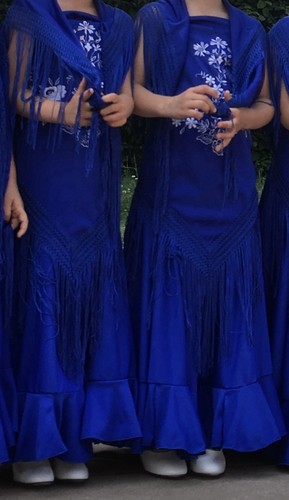 Flamenco set blau - blau, mit