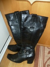 Högl Langschaftstiefel, Gr. 39, schwarz, Schafthöhe 38 cm bis zur Sohle