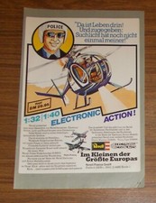Seltene Werbung REVELL H-8003 Polizei-Hubschrauber Electronic Action Kit 1979
