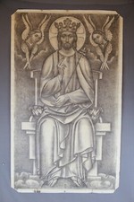 Otto Grassl großer Entwurf Zeichnung Jesus Christus Heiland Engel 