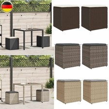 2x Gartenhocker mit Kissen
