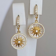 Runde Perlmutt Ohrringe 925