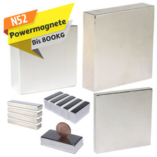 Neodym Magnet N52 Quader Power Magnete Quadermagnet Super Stark bis 800 KG 