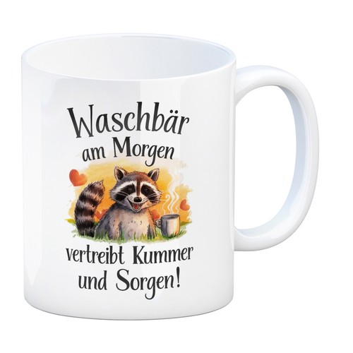 Glücklicher waschbär mit - waschbär,