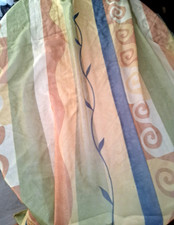 Übergardinen 2 Schals Vorhänge   Transparent gelb grün  140 cm X 235 cm