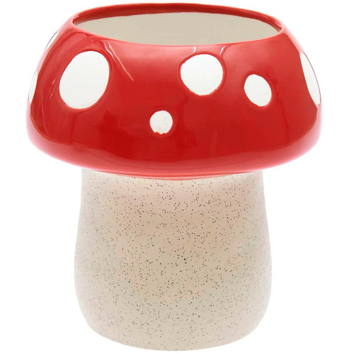 Keramik vase fliegenpilz - keramik,