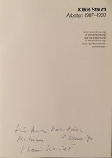 Klaus Staudt signiert Kunst Katalog Original Signatur Autogramm Unterschrift
