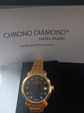 Nesta Chrono Diamond Uhr  Gold schwarz,UVP 1600,00 EURO 