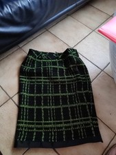 Tweed Bouclé Rock Schwarz Grun Gr 40 Von Novel 