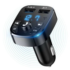 Bluetooth 5.0 FM Transmitter Auto Radio Adapter Freisprecheinrichtung KFZ Kit
