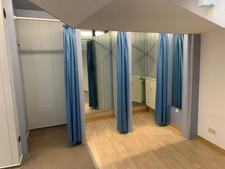 Stoffe Konvolut blau  Gardinen 6  Stoffbahnen Größen  siehe Bild  Stoffreste