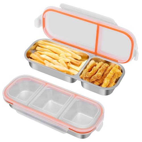 Snackbox edelstahl stück - edelstahl, 2