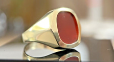 Siegelring Herrenring Karneol 8 Karat 333 Gold 4,3 Gramm Ring Größe 66