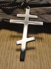 Halskette in Schwarz Russisch Orthodox Glaube Kirche Religion Christen Edelstahl