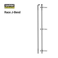4 Stück Sapim Race Speichen J-Bend 2.0/1.8/2.0 schwarz div. Längen