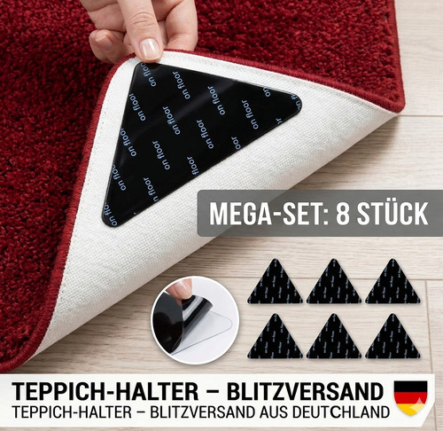 Anti rutsch teppich ecken - 8x,