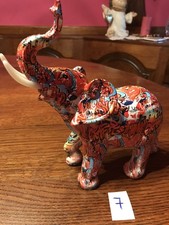 Elefant stehend Streetart besonders Deko besonders  edel 22 cm Unikat Top rot