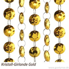 Dekoration für Goldene Hochzeit Edel Steine Herz Kette Gold Kristall Tisch Deko