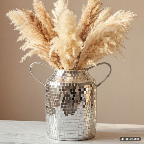 Vase tischvase 32cm metall - tischvase,