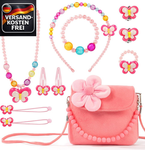 Mädchen schmuckset mit tasche - schmuckset,
