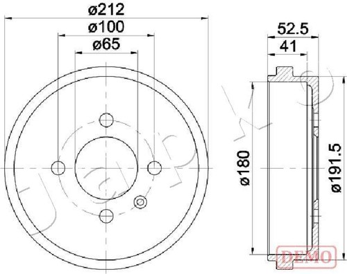 Bremstrommel japko 560912c - bremstrommel,