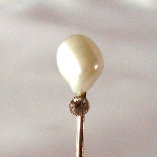 Reversnadel 333 gold - 333, perle