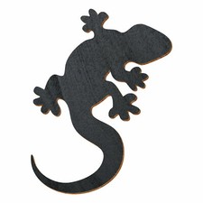 Schwarzer Holz Gecko - Deko